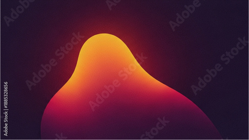 Glowing figure illuminated from within standing alone in dark environment viewed from behind