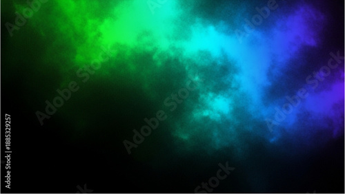 Vibrant colorful nebula clouds illuminated in dark space scene illustration photograph