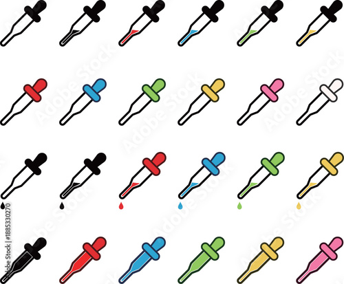 スポイト　アイコン　セット