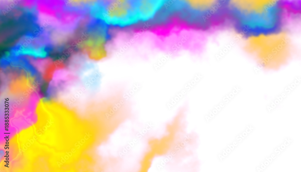 Obraz premium colorful smoke cloud fog dust isolated on transparent background. Colorful smoke smog misty fog steam explosion special effect. Smoke texture