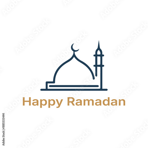 A serene ramadan kareem greeting with crescent moon lanterns and decorative islamic patterns