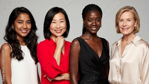 Diverse women of different ages smiling together
