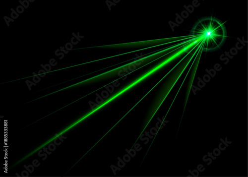 Green and blue laser beams streak dynamically across a dark space. Ideal for nightclub visuals, futuristic UI, and abstract compositions. Creates a vibrant, energetic, and lively atmosphere.