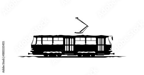 Vintage Tram Illustration