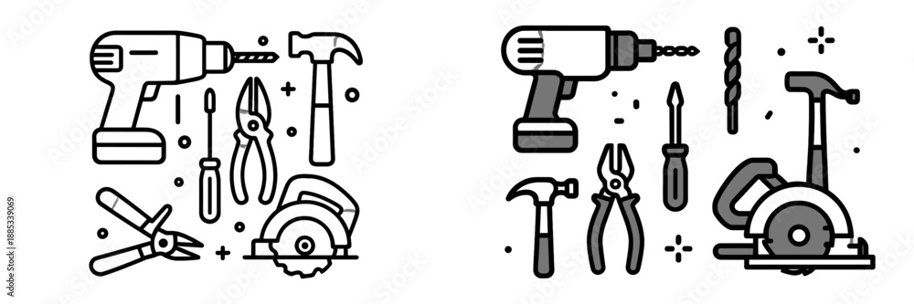 Fototapeta premium Hand and power tools for construction and repair
