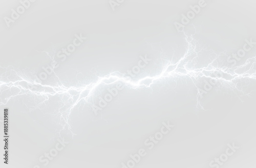 Neon white lightning streaks twist and branch elegantly, forming glowing arcs of electric energy. Sparks flicker vividly along their luminous path. Perfect for dynamic and futuristic visuals. PNG