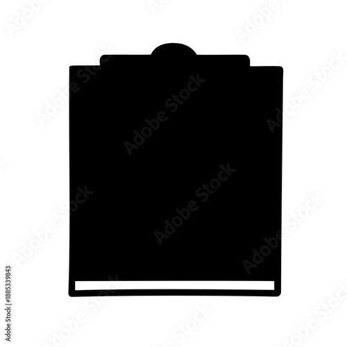 Black Clipboard Icon, A Simple Representation of a Document Holder and Organizer