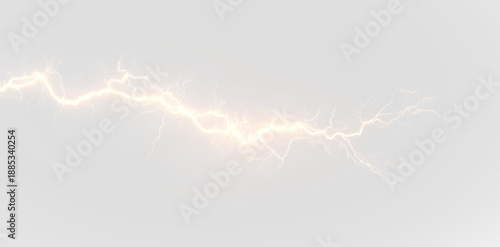 Flowing yellow lightning twists and curves, leaving glowing sparks in its path. Neon glow amplifies motion and fiery energy. Ideal for action-packed designs. PNG
