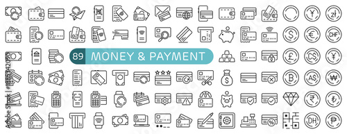 Money and Payment 89 Icon Set