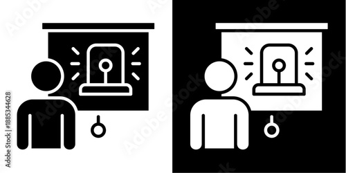 Emergency Protocol Icon Set White Glyph Style Collection
