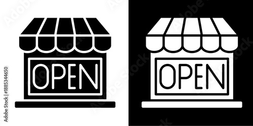 Business Reopening Icon Set White Glyph Style Collection
