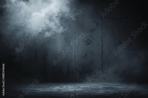 Dark Smoky Concrete Wall Stage Background