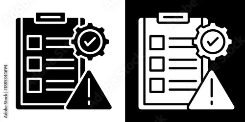 Contingency Resource Icon Set White Glyph Style Collection
