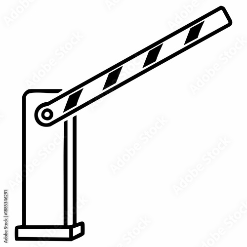 Barrier arm at an entrance for vehicle control