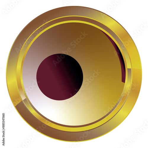 Gold label on a white background