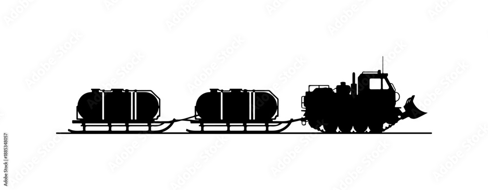 Obraz premium Industrial Tanker Train on Railroad Tracks