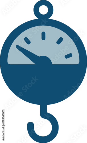 Hanging scale icon simple vector illustration for measurement and weight concepts isolated on white background