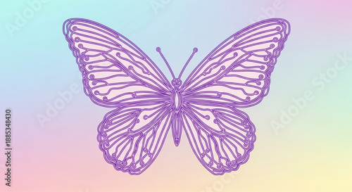 Tech Butterfly with Circuit Board Wing Pattern