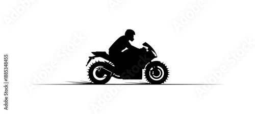 Silhouette of a Motorcyclist