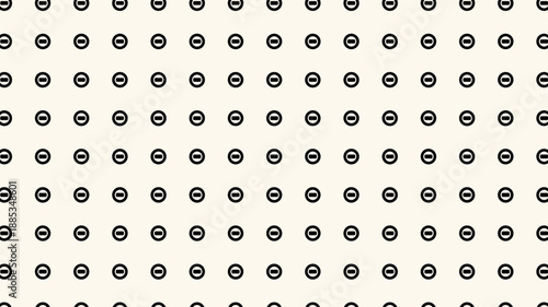 Modern Geometric Seamless Pattern of Black Circles on Cream