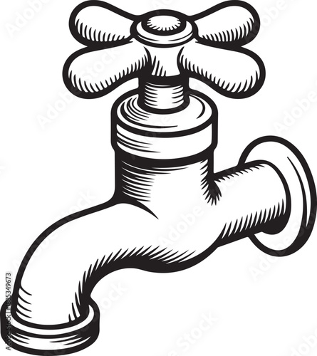 water tap isolated on white