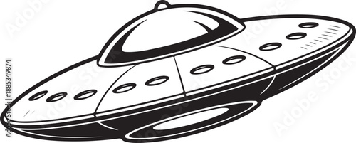 Classic flying saucer illustration