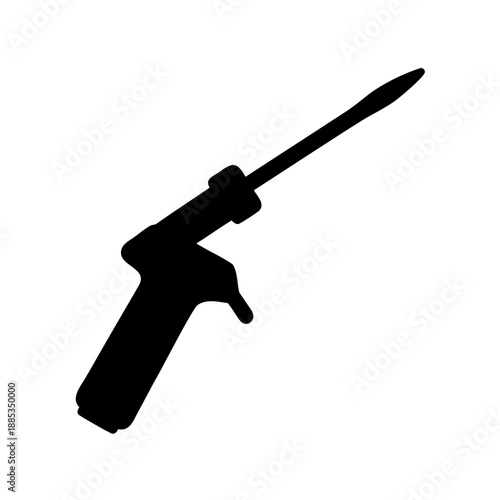 Silhouette of air blow gun tool used in workshops and automotive industries