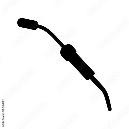 Simple black and white rendering of an electronic soldering iron tool