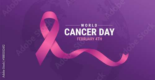 World Cancer Day concept vector illustration.