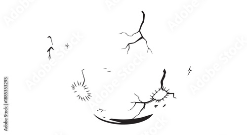 Minimal abstract line drawing of a smiling face with simple strokes.