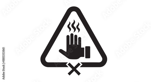 Warning Triangle Symbol Indicating Hot Beverage Cup and Steam Hazard.