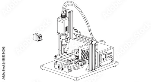 Desktop 3D Printer with Compact Frame and Precision Extruder for DIY Prototyping.