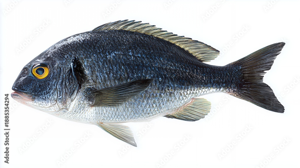 Obraz premium Fresh Fish Isolated on White Background