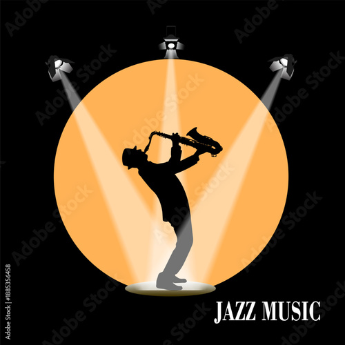 Jazz musician in the spotlight