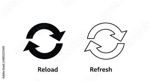 Two circular arrow icons representing reload and refresh functionality