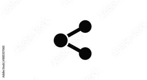 A simple black share icon displayed on a plain white background