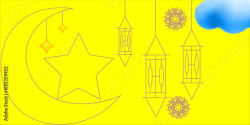 Eid mubarak design. Vector illustration