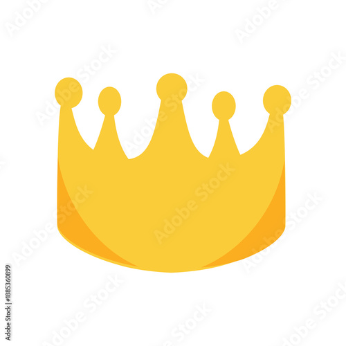 Crown icon, isolated on white background. King, queen cartoon crown. Vector illustration
