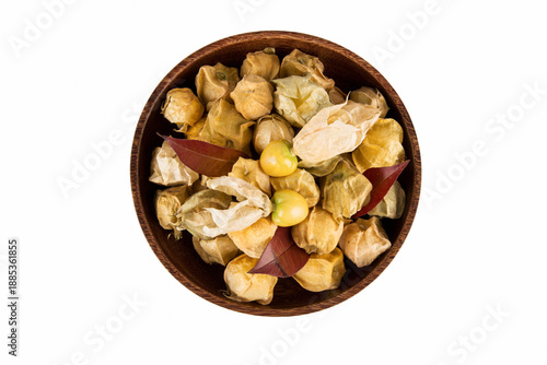 Fresh Golden berry isolated on white background
