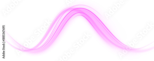 Abstract luminous trails appear in transparent space, representing motion and technology. Flowing curves glow with soft light. PNG overlay.
