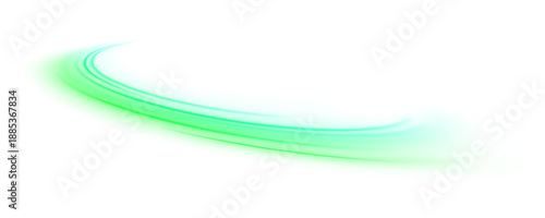Neon abstract waves sweep across a clear background, creating speed and flow. Radiant trails enhance futuristic visuals. PNG overlay.
