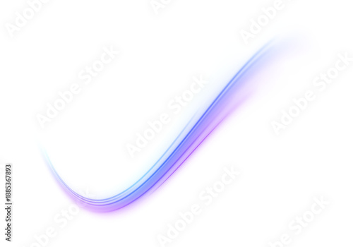 Glowing light lines move across a transparent background, creating a sense of speed and motion. Soft neon trails blur smoothly. Perfect PNG overlay.
