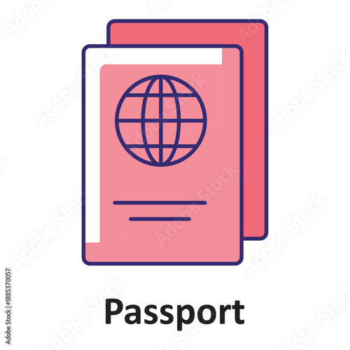 Passport Vector icon which can easily modify or edit