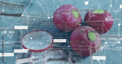 On overlay activation, radish cluster receiving sliding network scan showing freshness data