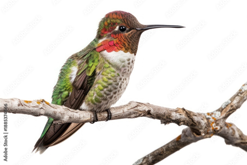 Fototapeta premium Hummingbird animal branch beak.