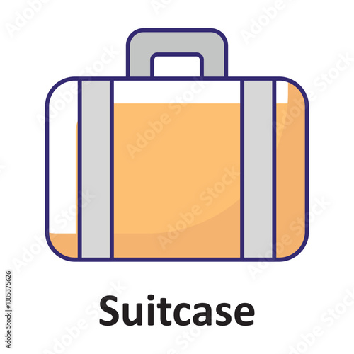 Suitcase Vector icon which can easily modify or edit