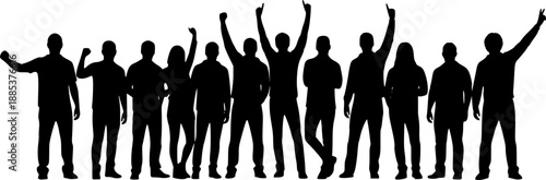 collection of silhouettes of people men and women