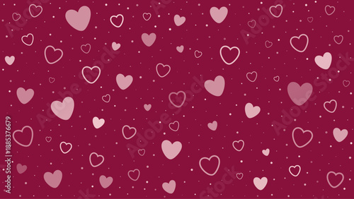 Valentine's Day seamless pattern featuring delicate hearts in soft pink tones ideal for romantic backgrounds, textile prints, and modern celebration designs with love motifs