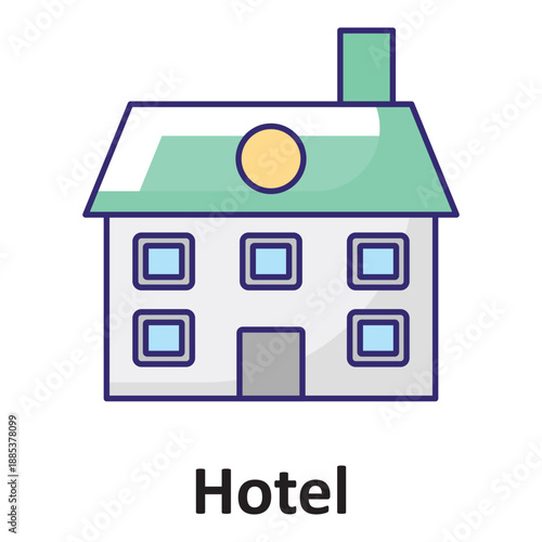 Hotel Vector icon which can easily modify or edit