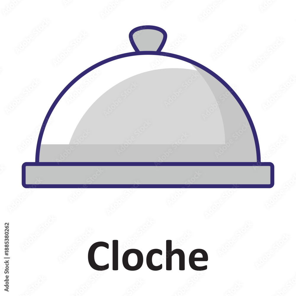 Obraz premium Cloche Vector icon which can easily modify or edit